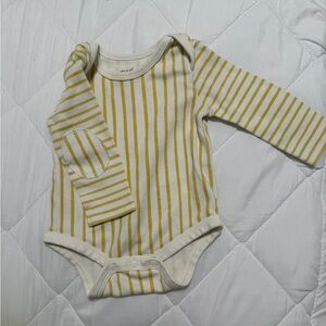 Yellow Striped Kids One Piece